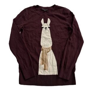 NWT - banana republic llama holiday sweater - size small